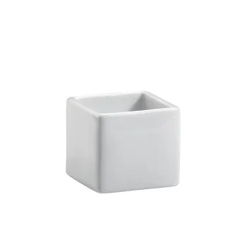 Elegant White Porcelain Small Bowl - 4.9 x 4.9 x 4.5 cm - 0.05L - Set of Four