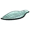 Elegant Leaf Miniature Plate - Glass - Green - 14 cm x 7.5 cm - 12-Piece Set