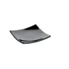 Elegant Black Glass Miniature Plate - 10 cm x 10 cm - Pack of 12