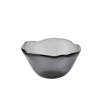 Elegant Glass Bowl - Dark Grey - Diam. 13 cm - Ht 6.5 cm - Capacity 0.3L - Pack of 2