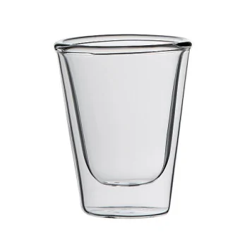 Elegant Borosilicate Glass Miniature - Double-Walled Vessel (6 cm Diam. x 7.5 cm Ht) - 0.08L Capacity - Set of Six