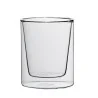Elegant Borosilicate Glass Tumblers - Double-Walled - 8 cm Diam. x 10 cm Ht - 0.28L Capacity - Set of Six