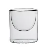 Elegant Borosilicate Glass Small Bowl - Halfmoon Design. Double-Walled Construction 8 cm x 9 cm - 0.17L. Pack of 6.