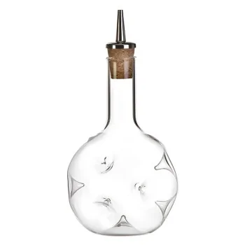 Elegant Dash Bottle - Eddy Design. Featuring Drop Pourer. Crafted from Borosilicate Glass (9 cm Diam. x 14 cm Ht).
