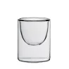 Elegant Borosilicate Glass Small Halfmoon Bowl - Double-Walled - Diam. 6 cm x Ht 7.5 cm - Vol. 0.08L - Pack of 6.