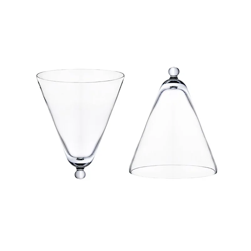 Elegant Clear Glass Cloche/Wine Cooler - Diam. 22.5 cm Ht 26 cm