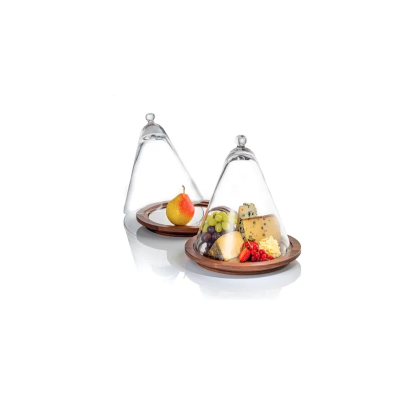 Elegant Clear Glass Cloche/Wine Cooler - Diam. 22.5 cm Ht 26 cm