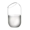 Elegant Satined/Clear Borosilicate Cocktail Glass Set - 6 Pieces (8 cm Diam. x 14 cm Ht - 0.47L Capacity)