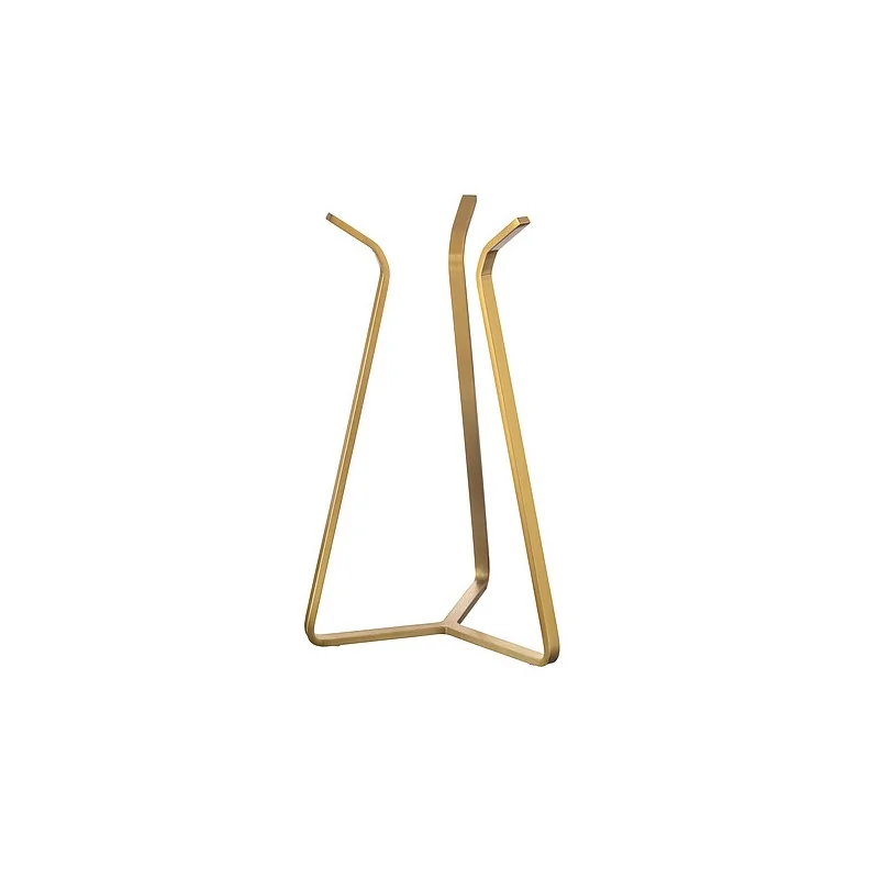 Elegant Decanter Dry Rack/Display - 18/10 Stainless Steel - Brushed Finish with Brass Accents - Ht: 26 cm