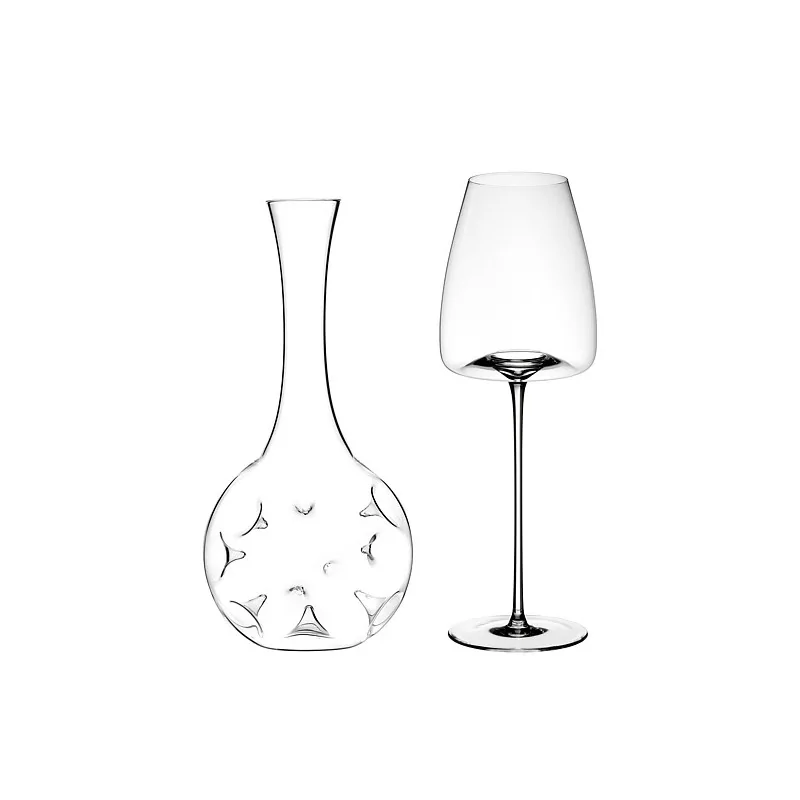 Elegant Decanter Eddy - Mini with Crystalline Glassware Set (3 Pieces)