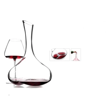 Elegant Crystal Glass Pebble Decanter/Carafe - Diam. 20 cm - Ht 30 cm