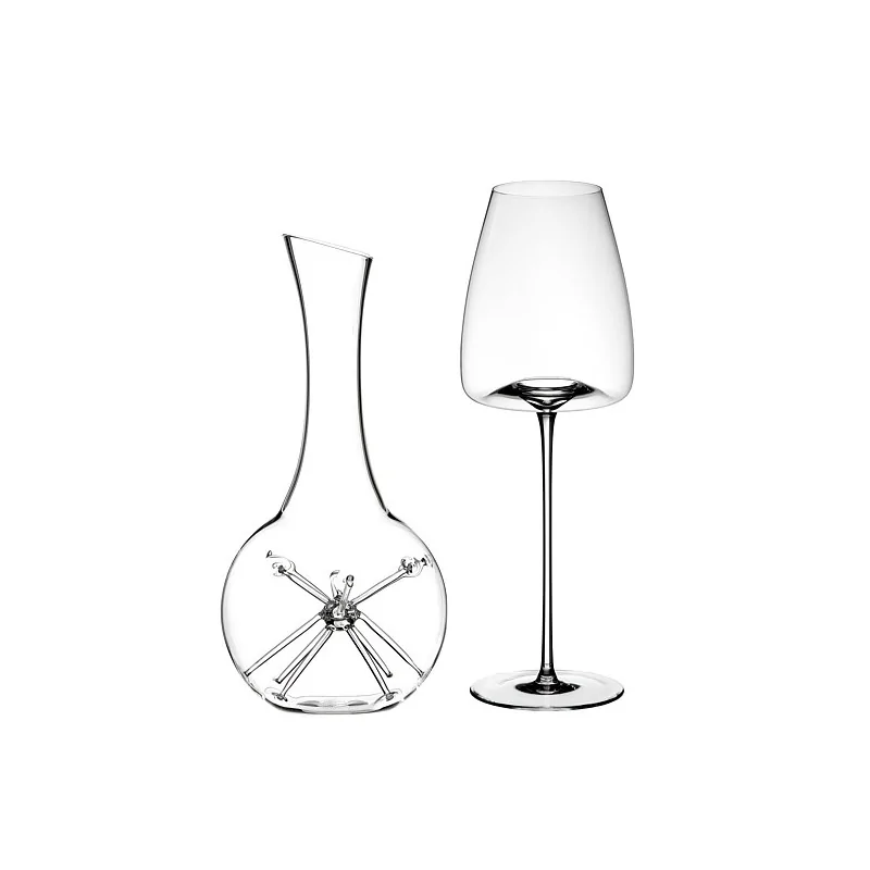 Elegant Decanter Star - Miniature with Crystalline Glassware Set (3 Pieces)