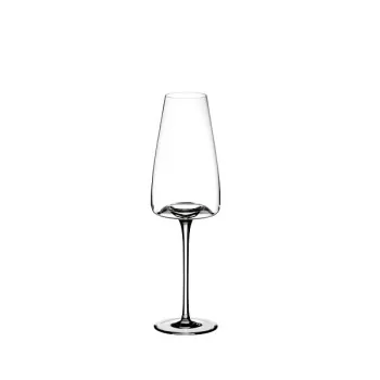 Elegant Rich Crystalline Glass Wine Glass - Diam. 7 cm x Ht 23 cm - 2 Pieces
