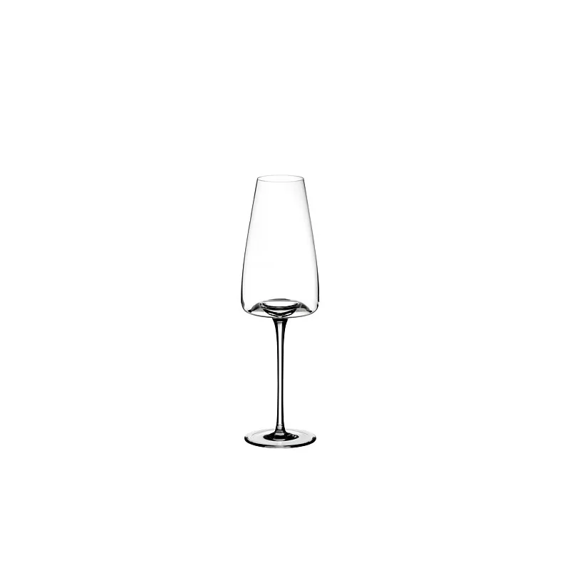 Elegant Rich Crystalline Glass Wine Glass - Diam. 7 cm x Ht 23 cm - 2 Pieces