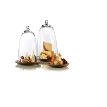 Elegant Clear Glass Cloche - Diam. 18.5 cm - Ht 31 cm