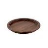 Elegant Coaster - Walnut Solid Wood - Diam. 30.5 cm x Ht 3 cm