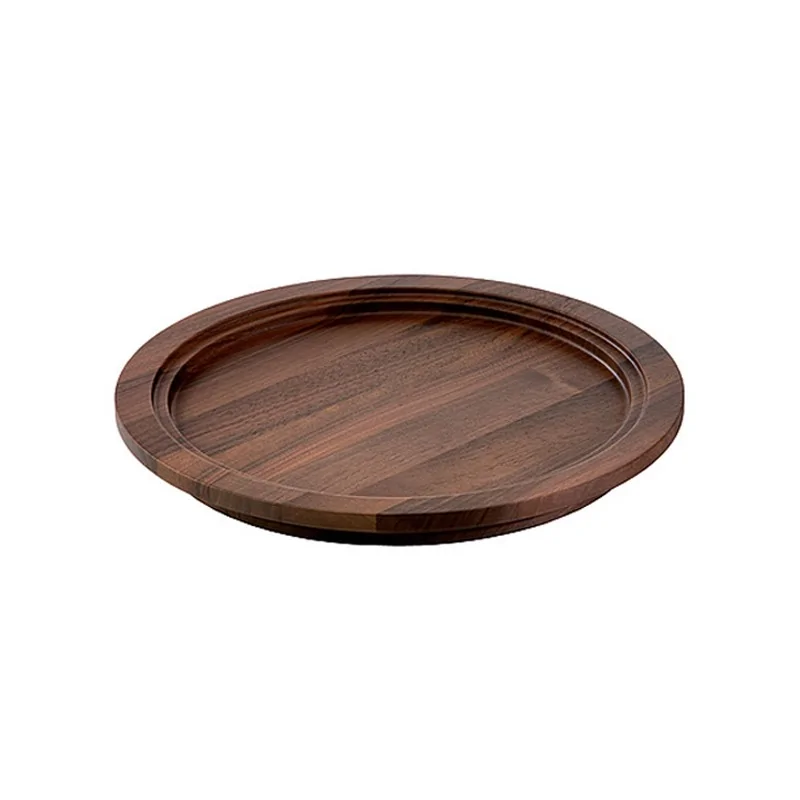Elegant Coaster - Walnut Solid Wood - Diam. 34.5 cm x Ht 3 cm