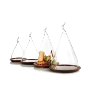 Elegant Borosilicate Glass Cloche - Diam. 18.5 cm - Ht 29-32 cm