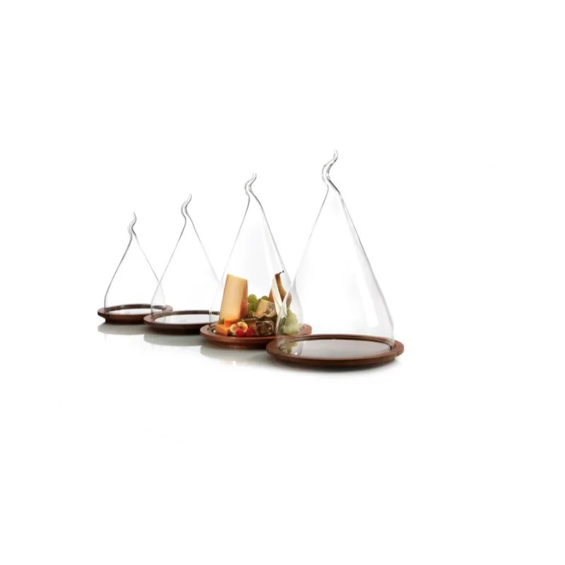 Elegant Borosilicate Glass Cloche - Diam. 18.5 cm - Ht 29-32 cm