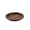 Elegant Coaster - Walnut Solid Wood - Diam. 27 cm x Ht 3 cm