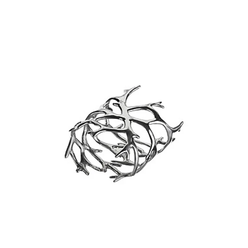 Elegant Pewter Alloy Napkin Rings - Reef Design (Dia 5.5 cm x 3.5 cm) - Length 7.5 cm - Set of 2