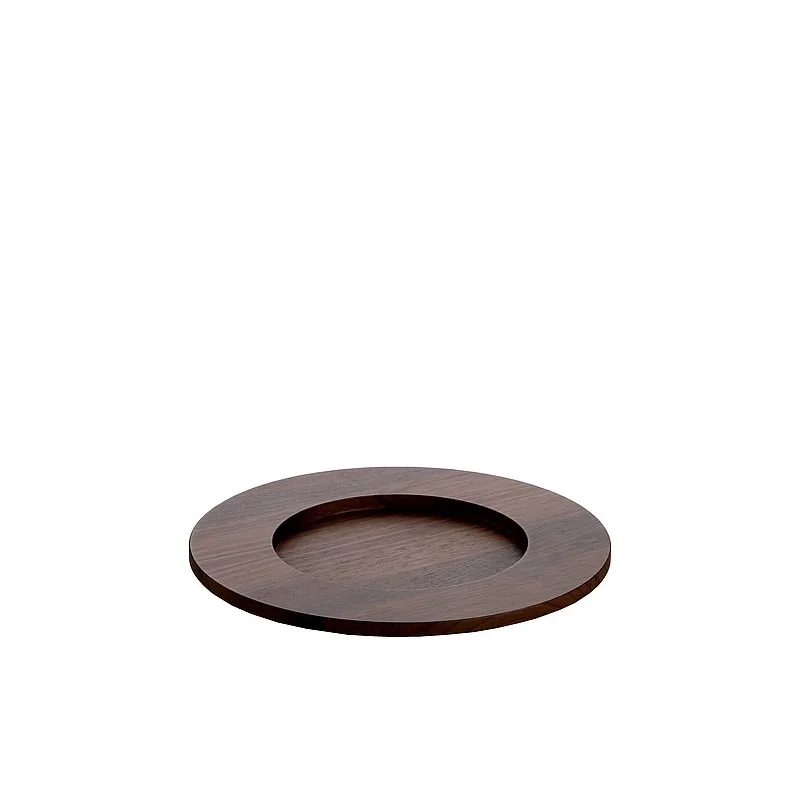Elegant Coaster - Walnut Solid Wood - Diam. 22 cm x Ht 2 cm