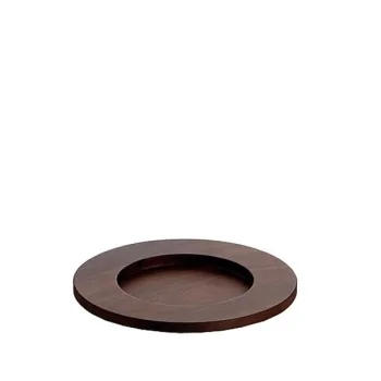 Elegant Coaster - Walnut Solid Wood - Diam. 15.3 cm Ht 2 cm