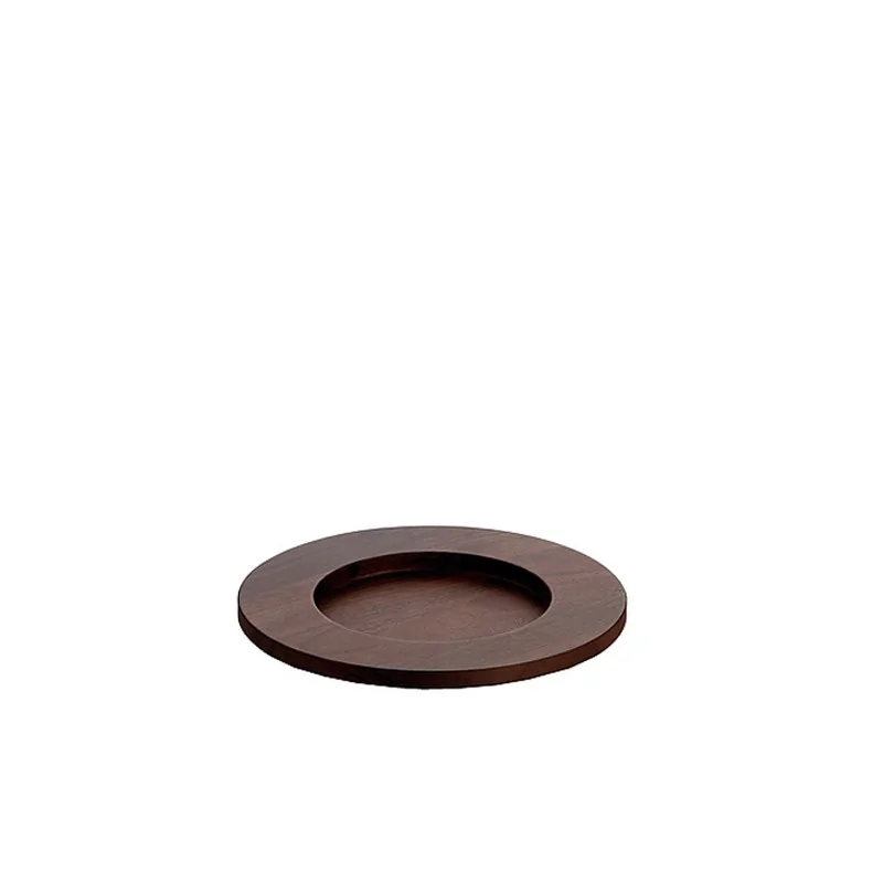Elegant Coaster - Walnut Solid Wood - Diam. 15.3 cm Ht 2 cm