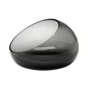 Elegant Bowl Cave - Glass - Grey - Diam. 18 cm Ht 11.5 cm