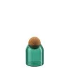 Elegant Cereal & Nut Dispenser - Borosilicate Glass - Green - Diam. 9 cm - Ht 13.5 cm - Capacity 0.4L