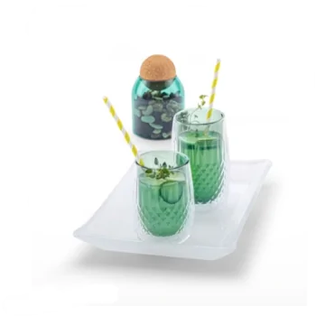 Elegant Cereal & Nut Dispenser - Borosilicate Glass - Green - Diam. 9 cm - Ht 13.5 cm - Capacity 0.4L