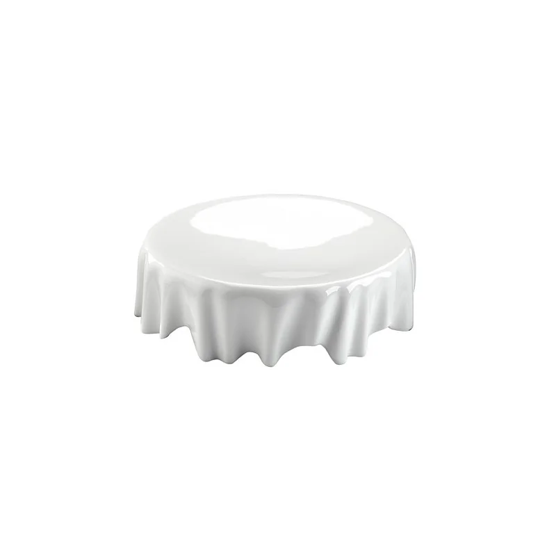 Elegant White China Plateau Plate Dresscoat - 22 cm Diam. - 6.5 cm Ht - 0.9L Vol. - Set of Three Pieces