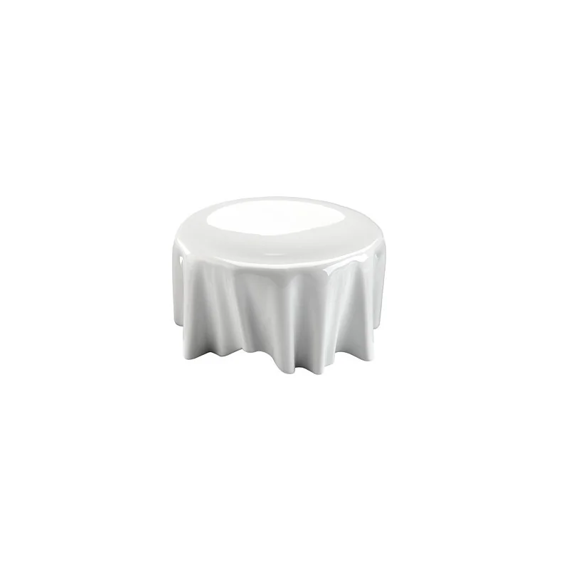 Elegant White China Plateau Plate Dresscoat - Dimensions: 17 cm Diam. x 8.5 cm Ht (0.85L) - Set of Three Pieces