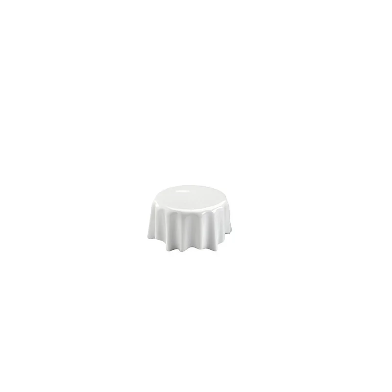 Elegant White China Plateau Plate Dresscoat - 9 cm Diam. x 4.5 cm Ht - 0.1L Capacity - 12 Piece Set