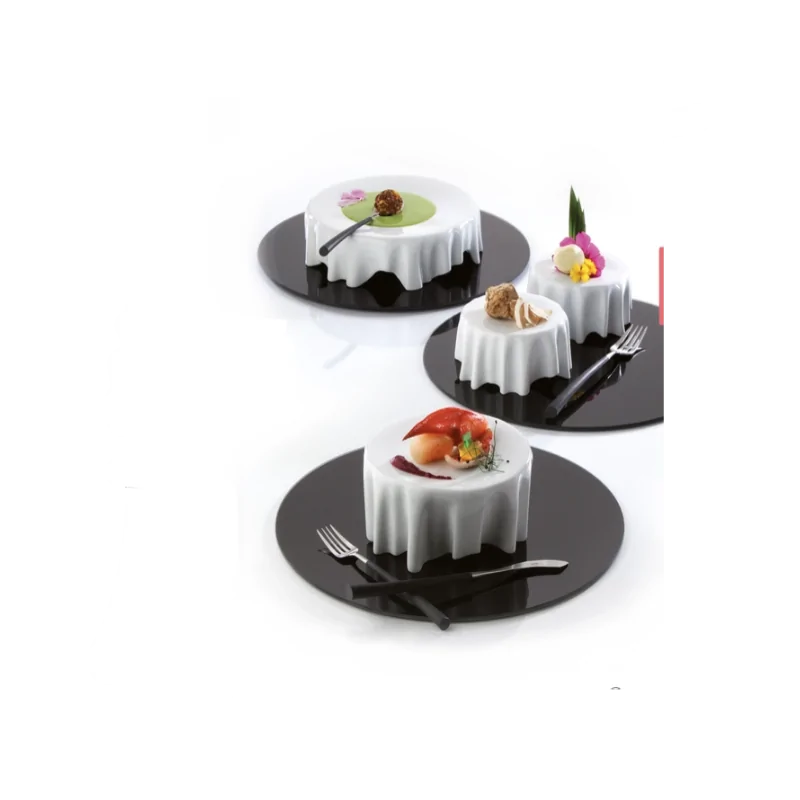 Elegant White China Plateau Plate Dresscoat - 9 cm Diam. x 4.5 cm Ht - 0.1L Capacity - 12 Piece Set