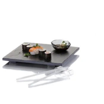 Elegant Slate Sushi Plate - 25 x 25 cm - 2 cm Ht
