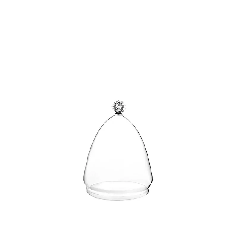Elegant Borosilicate Glass Cloche - Diam. 10.5 cm - Ht 14.5 cm