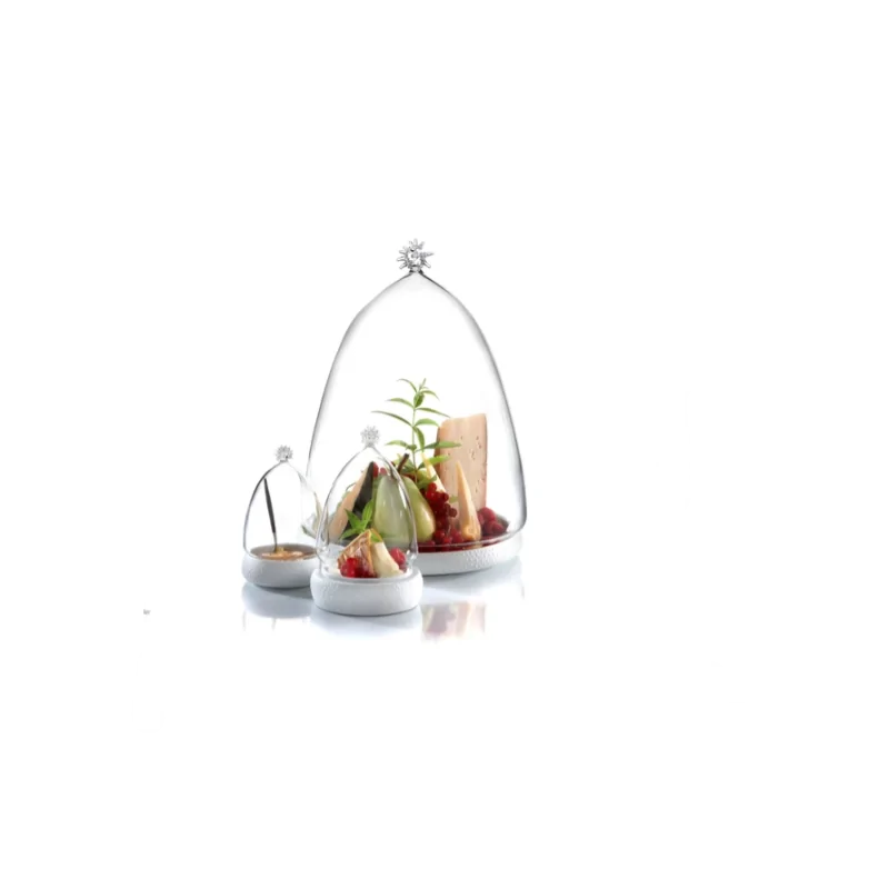 Elegant Borosilicate Glass Cloche - 25 cm Diam. x 32.5 cm Ht