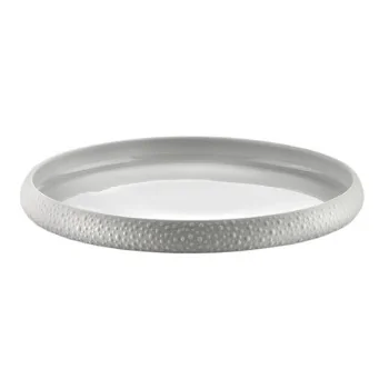 Elegant Plateau Plate/Bowl Cuspis - White China - Diam. 25 cm - Ht 2.8 cm - Capacity 0.8L