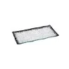 Elegant Plate Ombra - Clear Glass with Black Decorative Accents - 31.5 x 16.5 cm - Set of 6