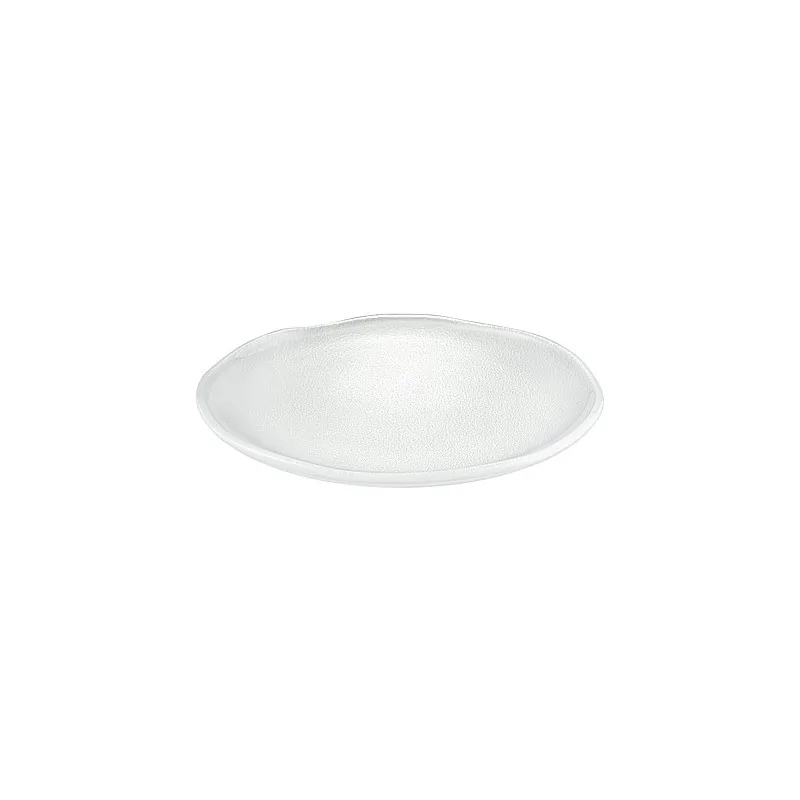 Elegant Glass Plate Set - Satined Finish - Diam. 25 cm - 6 Pieces