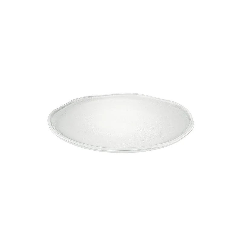 Elegant Satinated Glass Plate Set - Diam. 30 cm - 4 Pieces