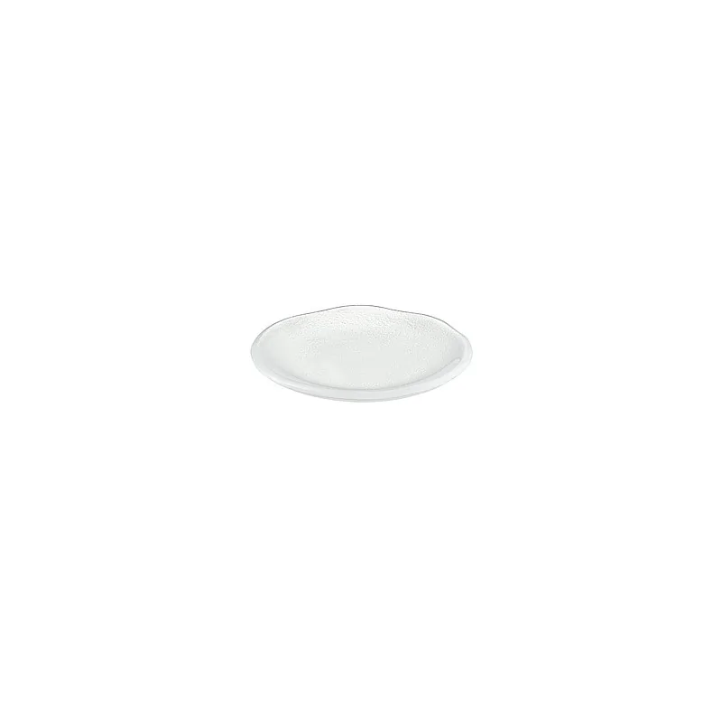 Elegant Glass Plate Set - Satined Finish - Diam. 21 cm - 6 Piece Assortment