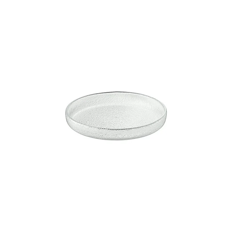 Elegant Structured Glass Coupe Plate Set - Premium - 6 Pieces - Diam. 21.5 cm