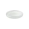 Elegant Structured Glass Coupe Plate Set - Premium - 6 Pieces - Diam. 21.5 cm