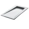 Elegant White Porcelain Rectangular Plate Module - 22 cm x 11 cm - 12 Piece Set
