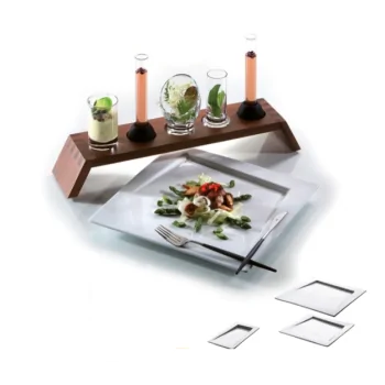 Elegant Porcelain Dinnerware Set - White - 27 cm x 27 cm - 4 Piece Assortment