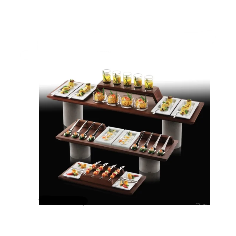 Elegant Walnut Solid Wood Base Tray Modul - 92.5 x 25.5 x 3.1 cm