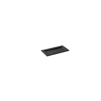 Elegant Black Melamine Tray - 25.2 x 13.2 x 1.8 cm - Set of Two