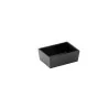 Elegant Black Melamine Box - 12.8 x 9 x 4.5 cm - Set of Four